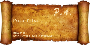 Puia Alba névjegykártya
